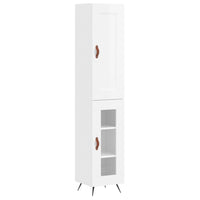 Credenza 34,5x34x180 cm in Legno Multistrato Bianco Lucido 3200363