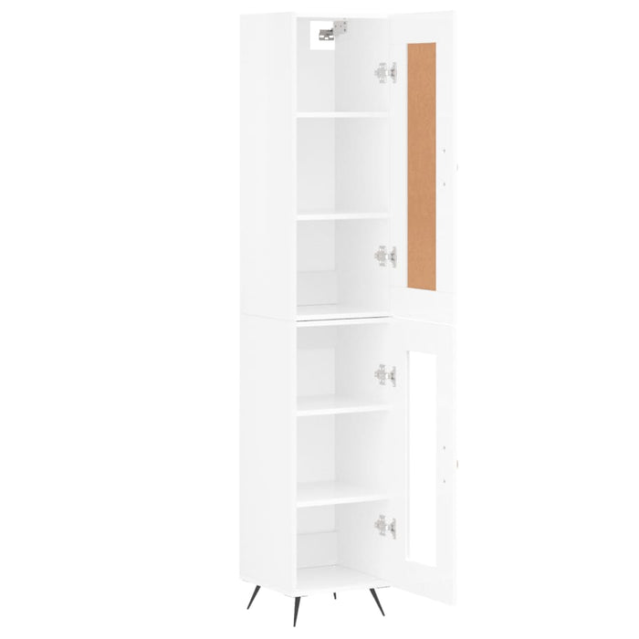 Credenza 34,5x34x180 cm in Legno Multistrato Bianco Lucido 3200363