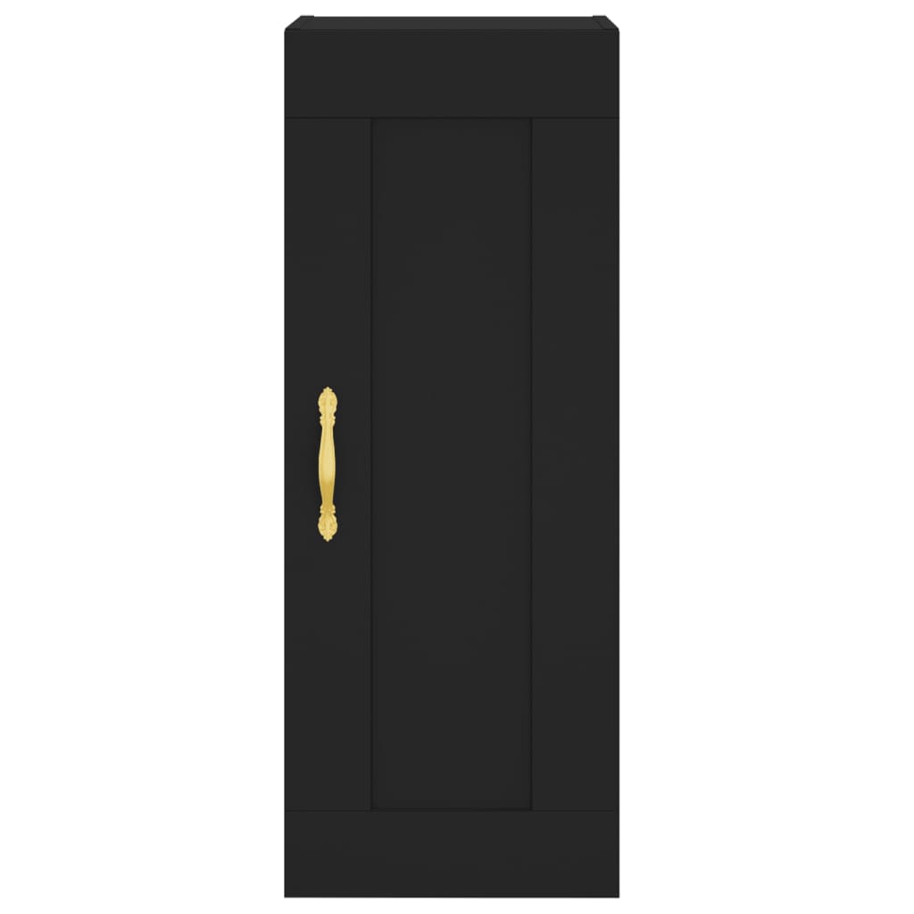 Credenza Nera 34,5x34x180 cm in Legno Multistrato 3200370