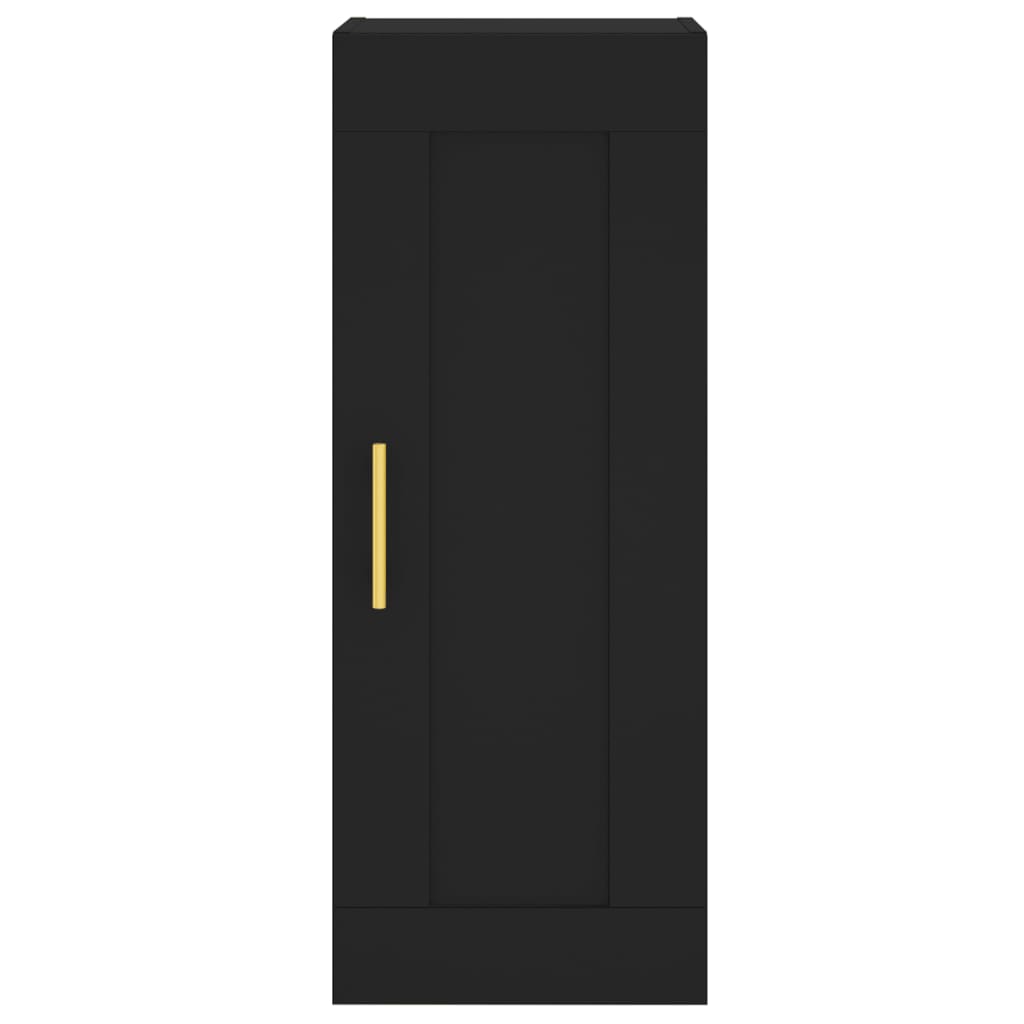 Credenza Nera 34,5x34x180 cm in Legno Multistrato 3200378