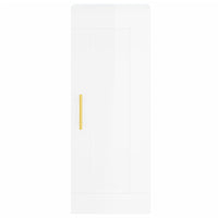 Credenza 34,5x34x180 cm in Legno Multistrato Bianco Lucido 3200379