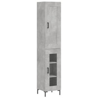 Credenza Grigio Cemento 34,5x34x180 cm in Legno Multistrato 3200389