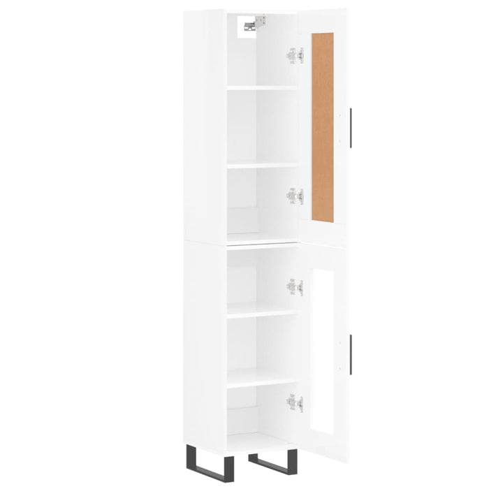 Credenza 34,5x34x180 cm in Legno Multistrato Bianco Lucido 3200411