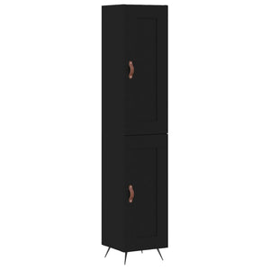 Credenza Nera 34,5x34x180 cm in Legno Multistrato 3200426