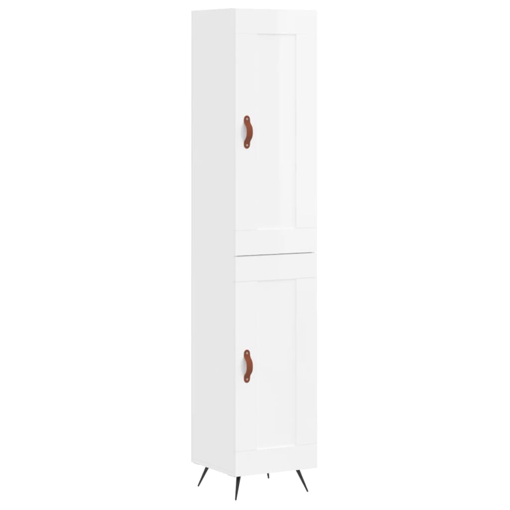 Credenza 34,5x34x180 cm in Legno Multistrato Bianco Lucido 3200427