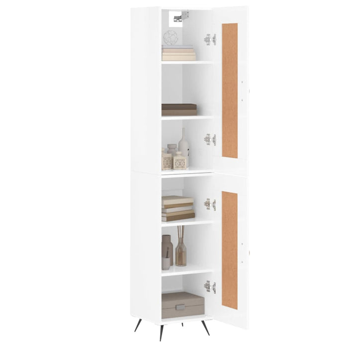 Credenza 34,5x34x180 cm in Legno Multistrato Bianco Lucido 3200427