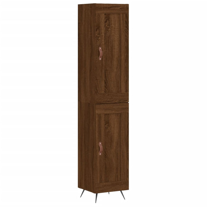 Credenza Rovere Marrone 34,5x34x180 cm in Legno Multistratocod mxl 77859