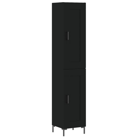 Credenza Nera 34,5x34x180 cm in Legno Multistrato 3200450