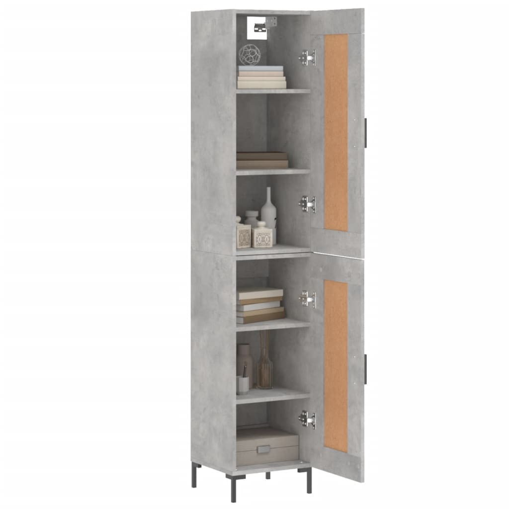 Credenza Grigio Cemento 34,5x34x180 cm in Legno Multistrato 3200453