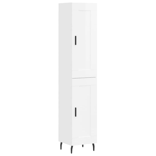 Credenza 34,5x34x180 cm in Legno Multistrato Bianco Lucido 3200467