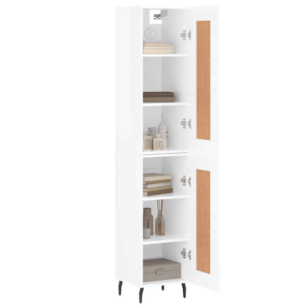 Credenza 34,5x34x180 cm in Legno Multistrato Bianco Lucido 3200467