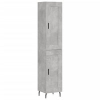 Credenza Grigio Cemento 34,5x34x180 cm in Legno Multistratocod mxl 126075