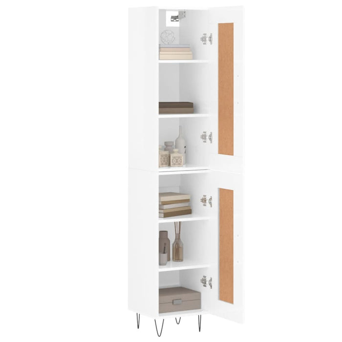 Credenza 34,5x34x180 cm in Legno Multistrato Bianco Lucido 3200483