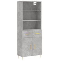 Credenza Grigio Cemento 69,5x34x180 cm in Legno Multistratocod mxl 78263