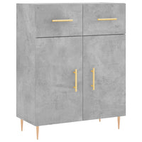 Credenza cassettiera mobile contenitore organizer cucina soggiorno salotto alto 695 x 34 x 180 cm legno ingegnerizzato grigio 02_0034606