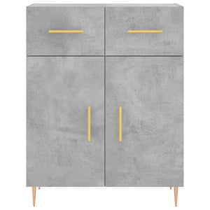 Credenza cassettiera mobile contenitore organizer cucina soggiorno salotto alto 695 x 34 x 180 cm legno ingegnerizzato grigio 02_0034606