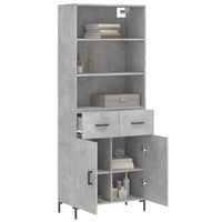 Credenza Grigio Cemento 69,5x34x180 cm in Legno Multistrato 3200517