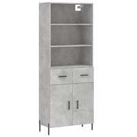 Credenza Grigio Cemento 69,5x34x180 cm in Legno Multistrato 3200525