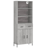 Credenza Grigio Sonoma 69,5x34x180 cm in Legno Multistrato 3200527