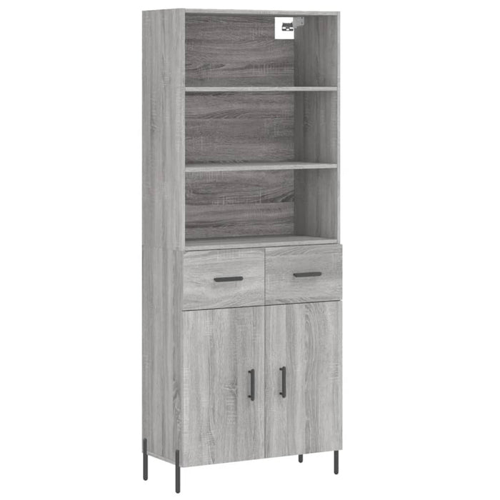 Credenza Grigio Sonoma 69,5x34x180 cm in Legno Multistrato 3200527