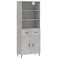 Credenza Grigio Cemento 69,5x34x180 cm in Legno Multistrato 3200533