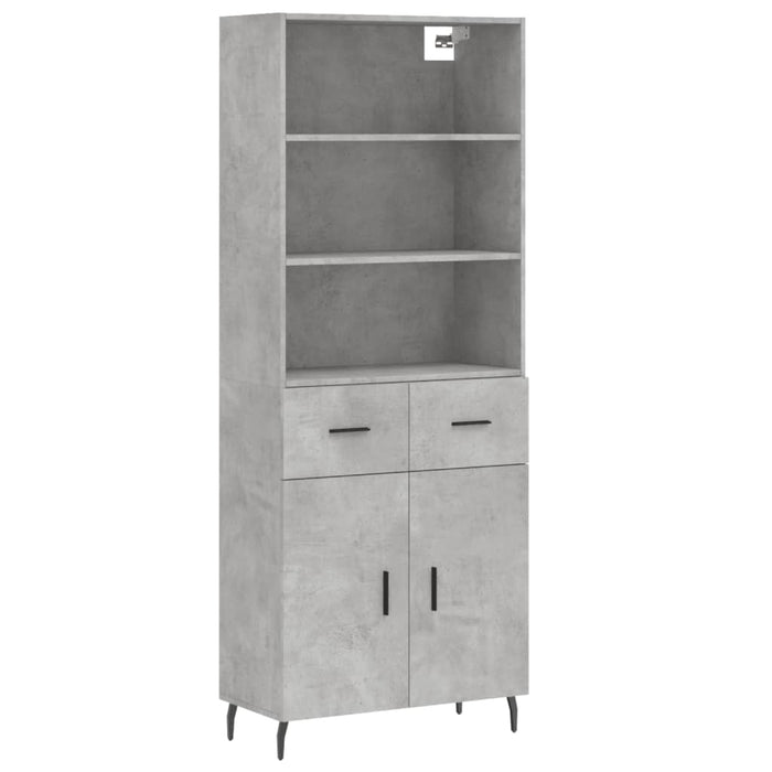 Credenza Grigio Cemento 69,5x34x180 cm in Legno Multistratocod mxl 126183