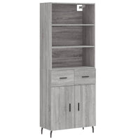 Credenza Grigio Sonoma 69,5x34x180 cm in Legno Multistrato 3200535