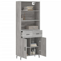 Credenza Grigio Sonoma 69,5x34x180 cm in Legno Multistrato 3200535