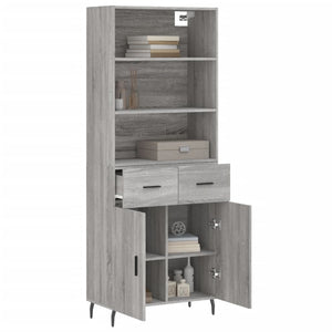 Credenza Grigio Sonoma 69,5x34x180 cm in Legno Multistrato 3200535