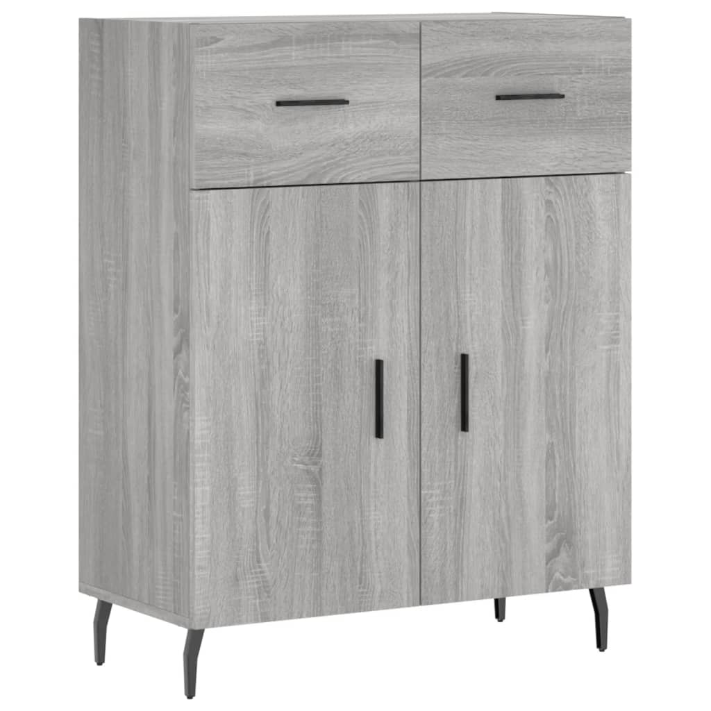 Credenza Grigio Sonoma 69,5x34x180 cm in Legno Multistrato 3200535