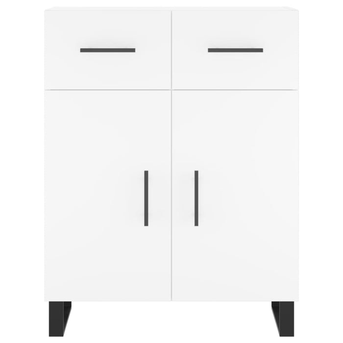 Credenza-Buffet-Armadio da cucina Bianca 69,5x34x180 cm in Legno Multistrato 891474
