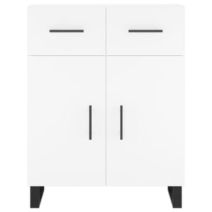 Credenza cassettiera mobile contenitore organizer cucina soggiorno salotto alto 695 x 34 x 180 cm legno ingegnerizzato bianco 02_0032664