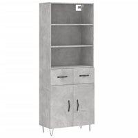 Credenza Grigio Cemento 69,5x34x180 cm in Legno Multistratocod mxl 78212