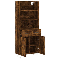 Credenza Rovere Fumo  69,5x34x180 cm in Legno Multistrato 3200550