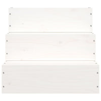 Scala per Animali Bianca 40x37,5x35cm in Legno Massello di Pino cod mxl 46057