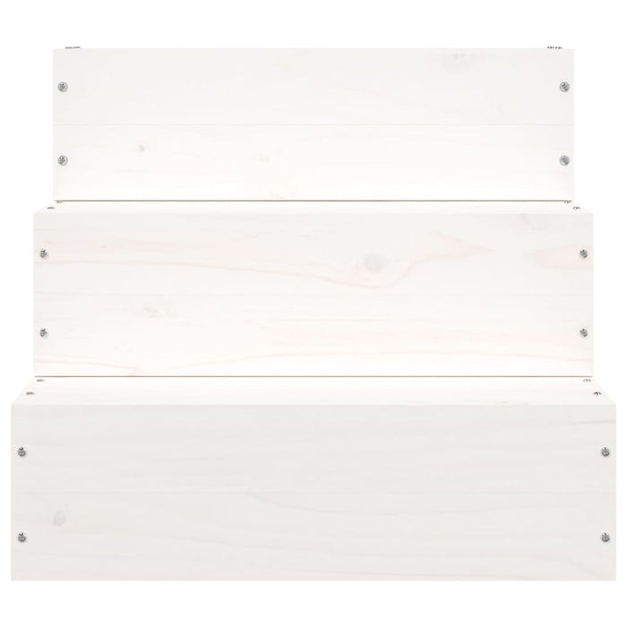 Scala per Animali Bianca 40x37,5x35cm in Legno Massello di Pino 822462