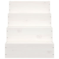 Scala per Animali Bianca 40x49x47 cm in Legno Massello di Pino cod mxl 46952