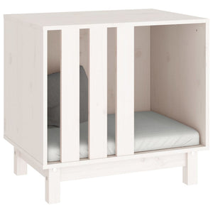 Casetta per Cani bianco 60x45x57 cm in Legno Massello di Pino 822477