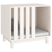 Cuccia per cani 70 x 50 x 62 cm in legno di pino massiccio bianco 02_0043454