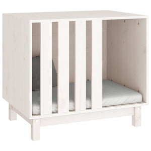 Casetta per Cani bianco 70x50x62 cm in Legno Massello di Pino 822482