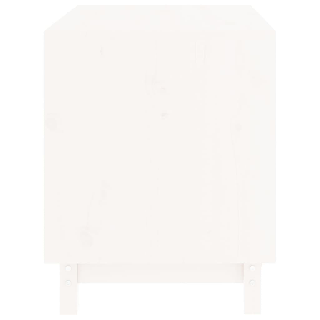 Casetta per Cani bianco 70x50x62 cm in Legno Massello di Pino 822482