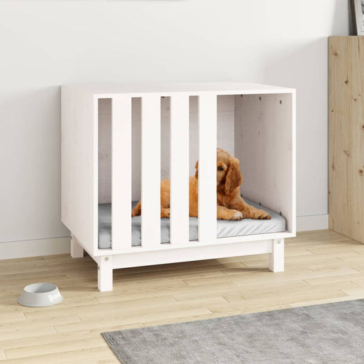 Casetta per Cani bianco 70x50x62 cm in Legno Massello di Pinocod mxl 72131