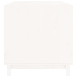 Cuccia per cani 100 x 70 x 72 cm in legno di pino massiccio bianco 02_0043435