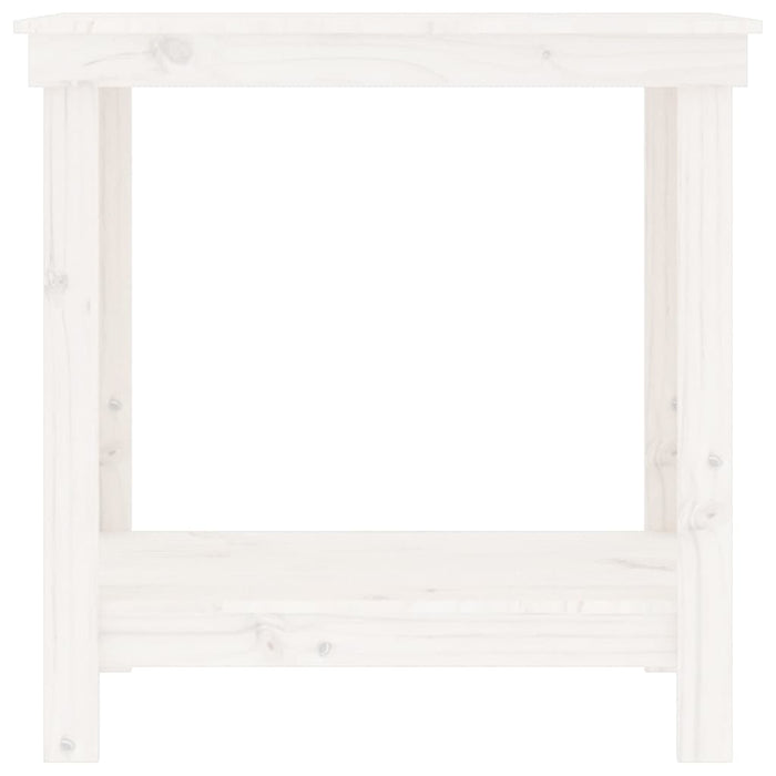 Banco da Lavoro Bianco 80x50x80 cm in Legno Massello di Pino 822497