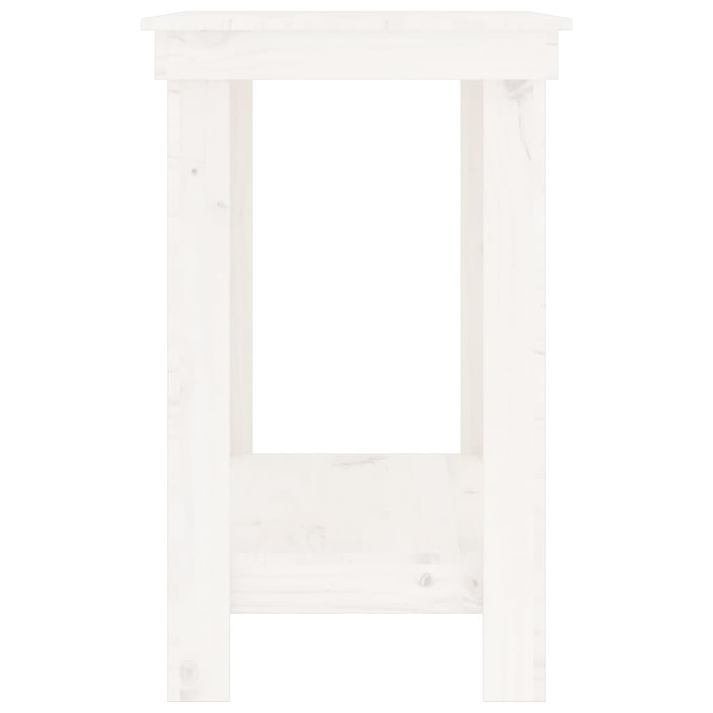 Banco da Lavoro Bianco 80x50x80 cm in Legno Massello di Pino 822497