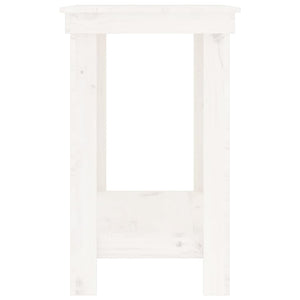 Banco da Lavoro Bianco 80x50x80 cm in Legno Massello di Pino 822497