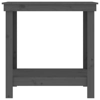 Banco da Lavoro Grigio 80x50x80 cm in Legno Massello di Pino 822498