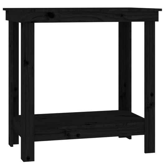 Banco da Lavoro Nero 80x50x80 cm in Legno Massello di Pino 822500
