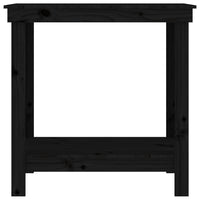 Banco da Lavoro Nero 80x50x80 cm in Legno Massello di Pino