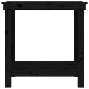 Banco da Lavoro Nero 80x50x80 cm in Legno Massello di Pino